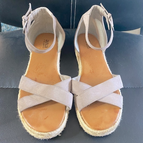 A.N.A Espadrilles Sandals Light Grey Size 8.5 - Picture 3 of 13